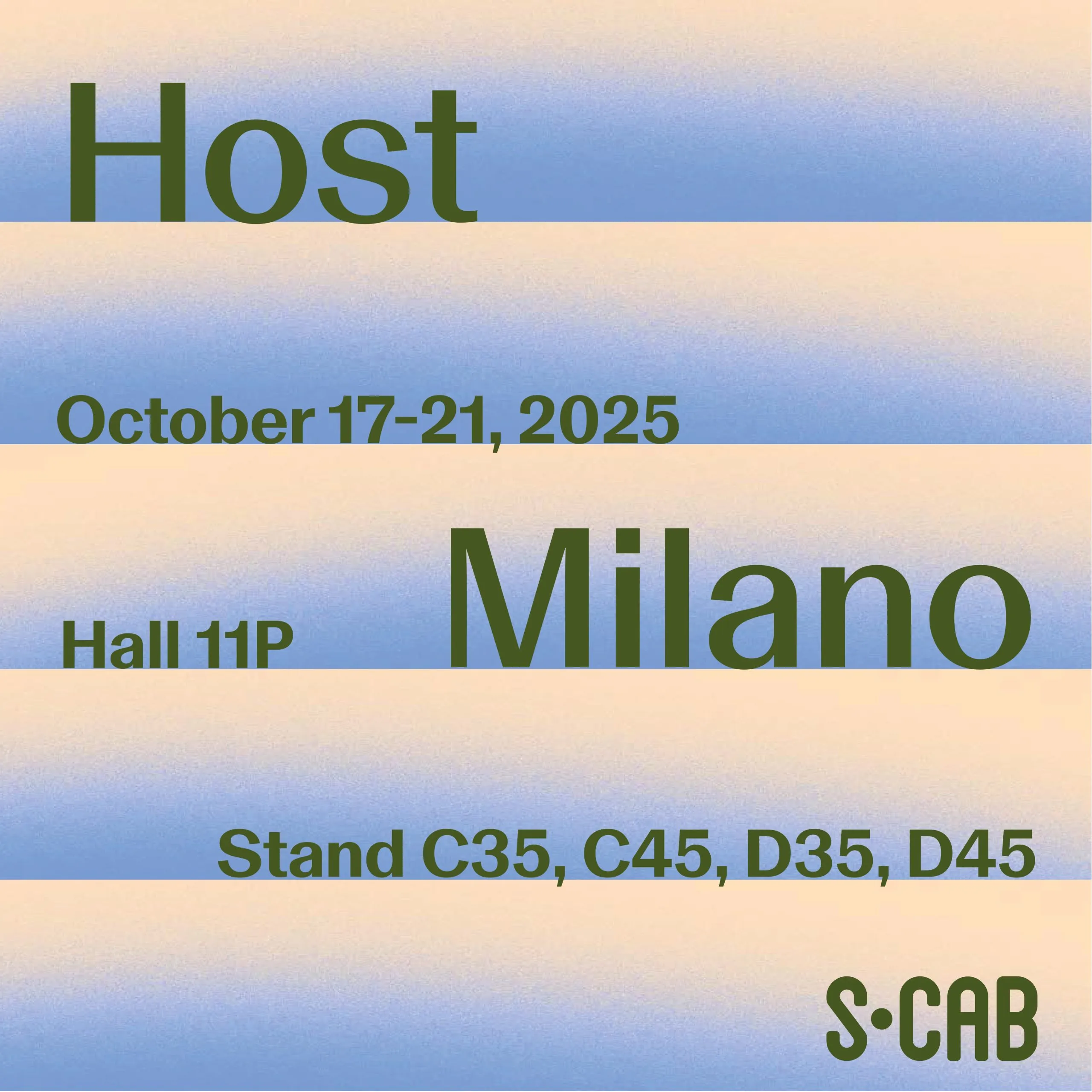 image for S•CAB renueva su participación en Host Milano 2025